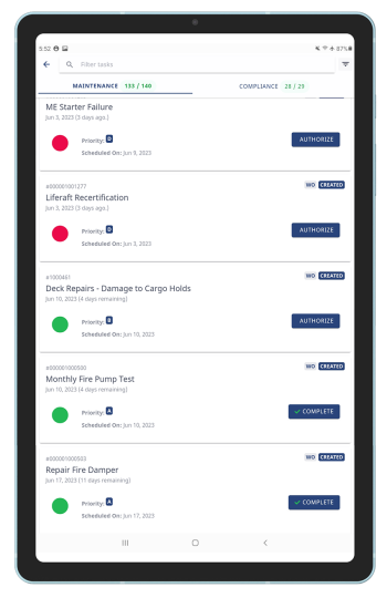 a screenshot of the NS Workboat interface